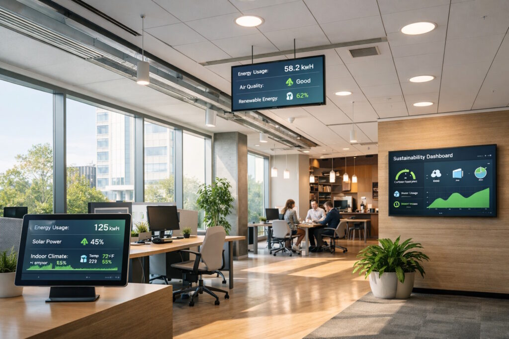 sustainable technology in an office