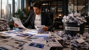 a man wearing a google shirt